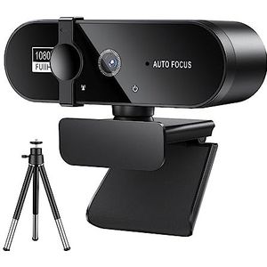 USB-webcamera Webcam for Pc Web Camera Mini Web Cam Met Microfoon Usb Webcan Autofocus 4K 2K 1080P full Hd Streamen Camera for Computer Laptop Voor conferenties, opname(1080P With Tripod)