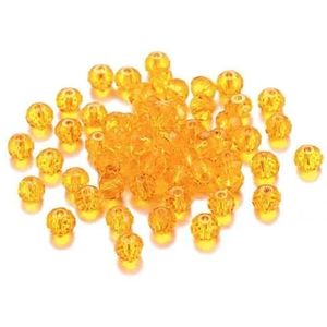 70-300 stuks 3/4/6/8 mm doorschijnend Tsjechisch kristalglas kraal gefacetteerde kleurrijke spacer kraal voor doe-het-zelf armband sieraden maken benodigdheden-oranje geel-6 mm