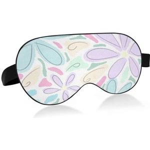 LI ZHI XIN Slaapmasker voor volwassenen, verduisterende slaapmaskers voor dames en heren, oogmasker voor reizen met verstelbare riem, zacht comfortabel oogmasker om te slapen, bloemenpatroon