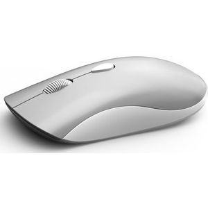 SHUNJINRUN Draadloze muis, 2,4 GHz slanke draagbare computermuizen met USB Nano-ontvanger, 2400 dpi, stille USB-muisknop, draadloze stille computermuis voor laptop/notebook/pc/Mac/Chromebook - wit