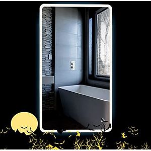 LED badkamerspiegel, Wandspiegel, Koel wit (6400K) + 5050LED + waterdicht + aanraakschakelaar (70 * 120cm)