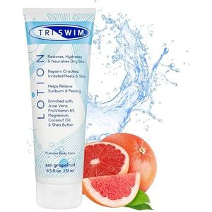 TRISWIM Bodylotion Huidregenererende, Na Het Zwemmen Verzorging, Body Moisturiser Voor Droge Huid, Verrijkt Met Magnesium, Hydraterende Vegan Bodylotion Na Het Zwembad Voor Zwemmers (251ml)