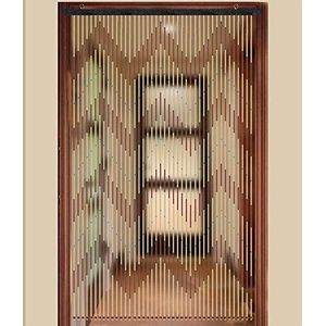 Frederimo Bamboe deurgordijn, 90 x 220 cm, houten kralengordijn, deurgordijn van bamboe & hout, wandgordijn, etalagedecoratie, balkondeur gordijn