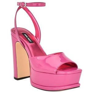 Nine West Platt sandaal voor dames, Hot Pink 660, 38 EU