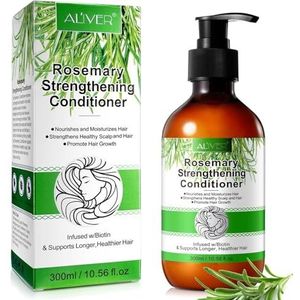 P-Beauty Rozemarijn conditioner, 300 ml, zachte conditioner voor beschadigd en droog haar, rozemarijn haarconditioner voor haargroei en hoofdhuidverzorging, haarverzorging voor alle haartypes