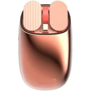 QPSJXN Draadloos Bluetooth Mechanisch Toetsenbord Tea Tree naar Rose Flower Version voor Vrouwen Aanpasbaar Ontwerp (Rose Gold Mouse)