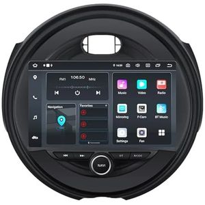 Android 14 GPS Navigation Stereo voor BMW Mini 2014-2020 9 Inch 2 Din Car Stereo Radio met CarPlay AHD Omgekeerd beeld Bedieningselementen op het stuur Bluetooth Car Stereo(S5 6G+128G)