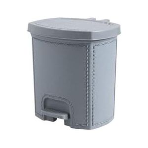 Afvalbak Contactloze pedaalvuilnisbak met dekselafvalpapiermand, prullenbak, grote capaciteit for (grijs, maat: groot)