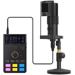 Geluidskaartkit, AD geluidskaartkit met stemvervormer USB-interface Externe microfoonadapter Geluidskaartmixer