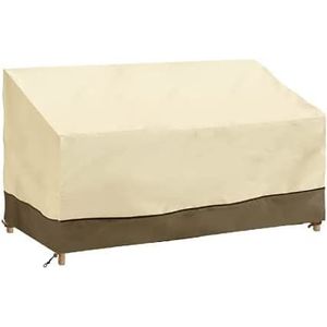 HARPRA Tuinbankhoes waterdichte terrasbankhoes 420D Oxford tuinmeubelhoes terrasstoelhoes meubelbescherming voor stoel Loveseat Lounge (193 x 83 x 84 cm, Beige)