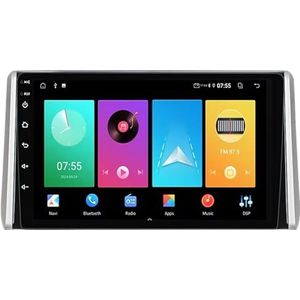 Dubbele DIN Android 14 autoradio voor Toyota RAV4 2018-2020 10 Duim QLED Touch screen-met Draadloze Carplay Android Auto GPS navigatie 4G WiFi Stuurwielbediening achteruitrijcamera(P3 WIFI 4-Core 2G+3