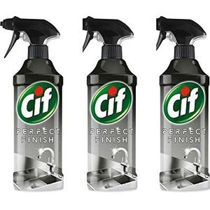 Cif Roestvrij staal Specialist Cleaner Spray 435ml Perfecte afwerking 1-6 sprays (3 spray)