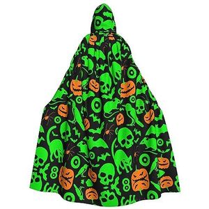 DURAGS Green Ghost Horror Halloween Pompoen Modieuze Cosplay Kostuum Mantel - Unisex Vampier Cape Voor Halloween & Rollenspel Evenementen