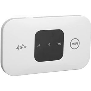 LICAEVEY Ontgrendeld 4G LTE Mobile Hotspot Router Draagbaar Wifi -apparaat met Simkaartsleuf - Hoge Snelheid Pocket -sized Mifi voor Reizen, Camping en Externe Werkzaamheden (wit)
