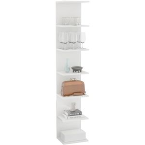 ComfortCove - Boekenkast - Wit - 7 Planken - Wandplank