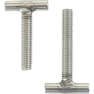Bout, T-bouten, 2 stuks M10 40~150mm T-vormige draadstangklemdopbout GB37 304 roestvrij staal T-groefschroef(M10*100mm)