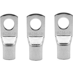 Ringgeïsoleerde draadconnector, 2-50 stuks koperen kabelschoenenset SC35-6 35-8 35-10 35-12 boutgat vertinde kabelschoenen accuklemmen koperen neusdraadconnector(Sc35-12,10PCS)