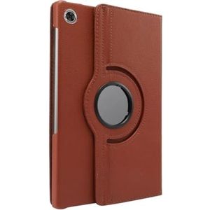 360 roterende PU lederen tablethoes geschikt for Lenovo Tab M10 Plus 3e generatie 10,6 inch TB-125F/128F-hoes(Brown)