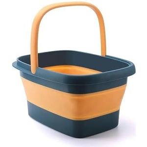 Opvouwbaar voetenbad, badbakgereedschap, emmer for thuis, spa, buiten, reizen(Yellow)