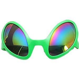 Alienische kostuumbril, alternatieve modelleerbril, Aliens duurzame zonnebril met regenbooglenzen, accessoires voor scène-artikelen voor Halloween-feestjes