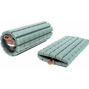 Brazyn Morph Foam Roller (Bravo-Sage): opvouwbare reisschuimroller voor pijnverlichting, spierherstel, rugmassage, diepe weefselbeenmassage, rugcracker, stretcher; klein, draagbaar