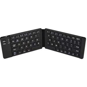 Keyboard - PYRIOLHI-Triple folding Bluetooth Keyboard - with trackpad - Mini portable - Rechargeable - Office wireless Keyboard(Two-fold - Dark - No touch)