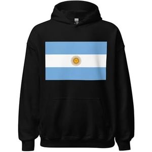 Pixelforma Sweatshirt met capuchon Argentinië vlag, Zwart, M
