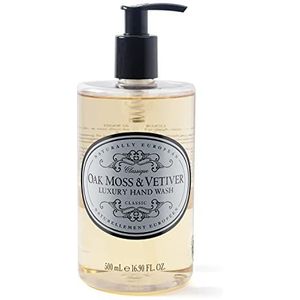 Naturally European Oak Moss and Vetiver Hand Wash, Bottle with Pump, Earthy and Floral Scent, Suitable for Sensitive Skin 500ml
