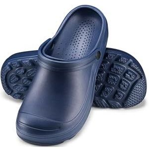 ESTRO Klompen Heren Tuinklompen Gom - Sanitaire Klompen Heren Tuinschoenen Gom Schoenen Zomer Muiltjes F08 (43 EU, Donkerblauw)