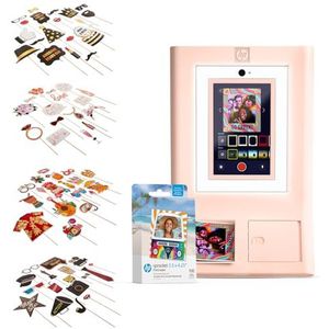 HP Sprocket Fotohokje Instant kleurenfotoprinter (Roze) + Zinkpapier (100 vellen) + Bruidsaccessoires (23) + Verjaardagsaccessoires (25) & meer