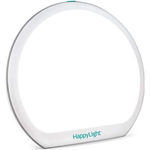 Verilux® HappyLight® Alba - NIEUWE ronde UV-vrije led-therapielamp, helder wit licht met 10.000 lux, instelbare helderheid, kleur en afteltimer