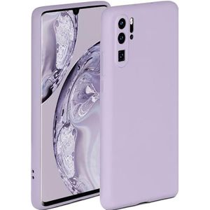ONEFLOW Telefoonhoesje, soft case, compatibel met Huawei P30 Pro/P30 Pro New Ed siliconen hoesje met verhoogde rand ter bescherming van het display, dubbellaags, zacht telefoonhoesje, mat Violet