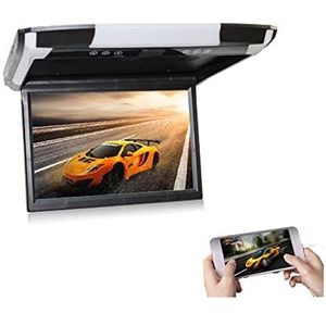 Draagbare dvd-speler voor videospelers op hoofdsteunen in auto's 12.1 Inch Auto Video Speelt Auto Plafond TV Dakmontage Display Multimedia Auto Monitor HD Lcd-scherm MP5 HDMI Speaker Link met HD-roter