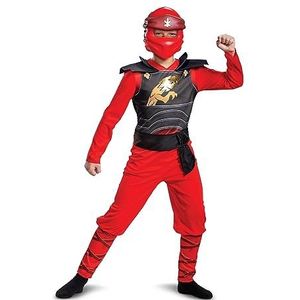 Disguise Unisex Kid's Ninjago Classic Jumpsuit Kostuums, Rood & Zwart, Medium