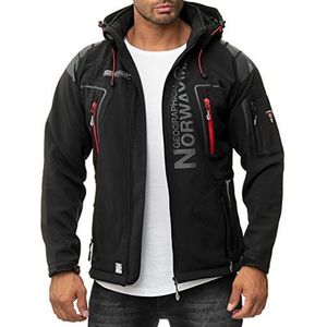 Geographical Norway Heren jas Softshell functionele jas vrije tijd ademend wandelen outdoor bans productie, Zwart - 03, XL