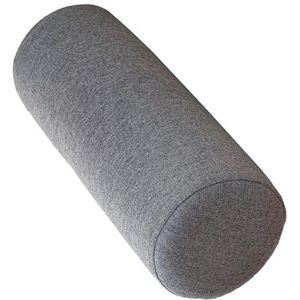 Round Cervical Roll Cylinder Bolster Pillow,Tube Roll Cervical Pillow Memory Foam Bolster Body Pillow with Removable Cover,for Head, Neck, Back and Legs Support(Donkergrijs,20cmx120cm)