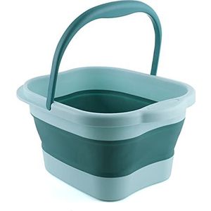 Voetspa, voetenbad met massage-acupunt, opvouwbare voetspa-emmer, opvouwbaar voetbadgereedschap voor pedicure, ontspannen, deto-x en massage, inklapbare voetspa past op alle maten