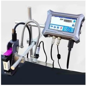 T4 12,7 mm datumnummer logo code doos plastic metaal online automatische continue inkjetprinter Breed printmateriaal(5 inch printer)