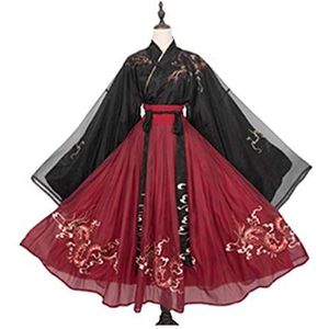 Dittzz Chinese Hanfu-jurk voor dames, kleding, tangpak, Chinees, traditioneel kostuum, borduurwerk, hanfu-jurken voor podiumshows, optredens, cosplay