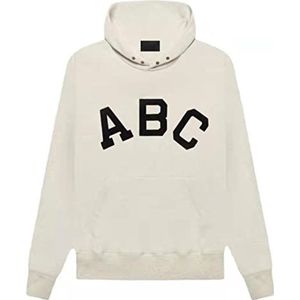 Hoodie Mannen en Vrouwen Essentials Print Ronde hals Beste kwaliteit High Street Sweatshirt Nieuw-Cement white,S
