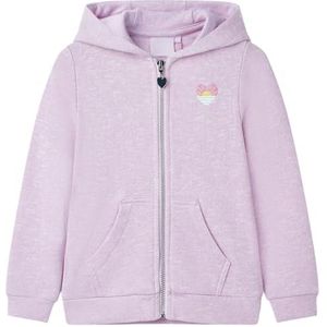 Kindervest met capuchon en rits 92 gemengd lila