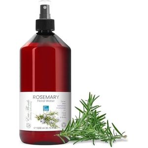 blauw en marineblauw Bretania - Rozemarijn Hydrosol 1L | Tonic Lotion tegen donkere kringen | Anti-haaruitvalspray | Huisgeur | Voor gecombineerde en vette huid, transparant, 1 l (verpakking van 1)