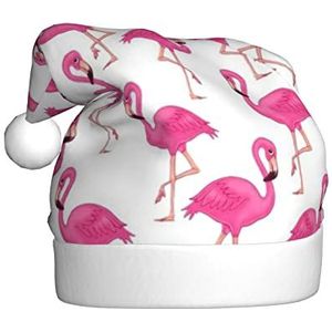 COMAAM Roze Flamingo Volwassen Pluche Kerst Hoed Kerst Decoratieve Hoed Geschikt Voor Nieuwjaar Party Supplies