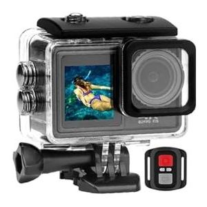 Action Camera, S81ER Actie Camera 4K 60FPS EIS Video Met Optionele Filter Lens 24MP Zoom 1080P Webcam Vlog sport Cam Met Afstandsbediening Soepele Stabilisatie(4,5K Camera Add 6 Lens)