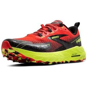 Brooks Cascadia 18 Herensneakers, 41 EU, Cherry Tomato Lime Black, 41 EU