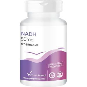 NADH 50mg - 120 veganistische capsules - hoge dosering - met vertraagde afgifte - Made in Germany | Vitamintrend®