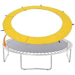 ARIASS Trampolinepad, 6ft 8ft 10ft 12ft 13ft 14ft 15ft 16ft Trampoline vervangend veiligheidskussen, geen gaten voor paal, waterdichte trampoline-accessoires veerafdekking (Color : Yellow, Size : 14
