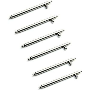 Sulla 6 Quick Release Premium roestvrijstalen veerpennen 16 mm 18 mm 20 mm 22 mm veerpennen 1,50 mm Ø voor horlogebandjes, 22mm, Klassiek