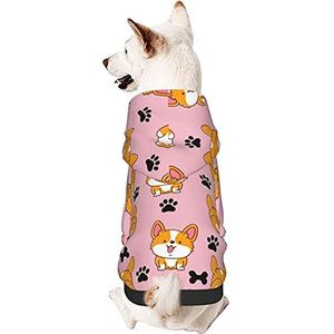 Hond Capuchonsweater, Corgi Hond 2 Hoodies Flexibele Kleding Voor Honden Warme Hond Jumpsuit Voor Kleine Medium Hond Kat S