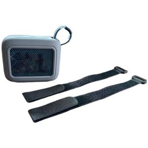 Luidspreker siliconen hoes beschermhoes schokbestendige reisdraagtas voor JBL GO 4 draagbare BT-luidspreker (blauw)